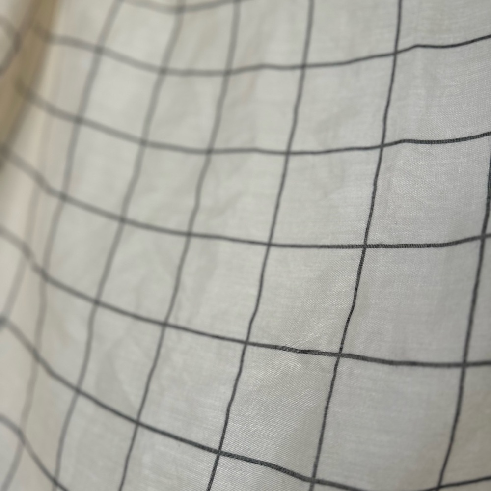 Beige Grid Pattern Scarf - Picture 2 of 3